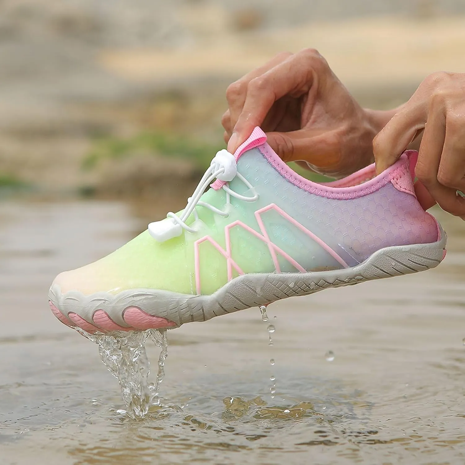 Hiking Footwear for Women Men Lightweight Healthy & Non-Slip Pro Water Shoes,Wide Toe Box & Non-Slip Fashion Trail Hike Comfortwear,Breathable Zero Drop Surf Footwear Comfortwear