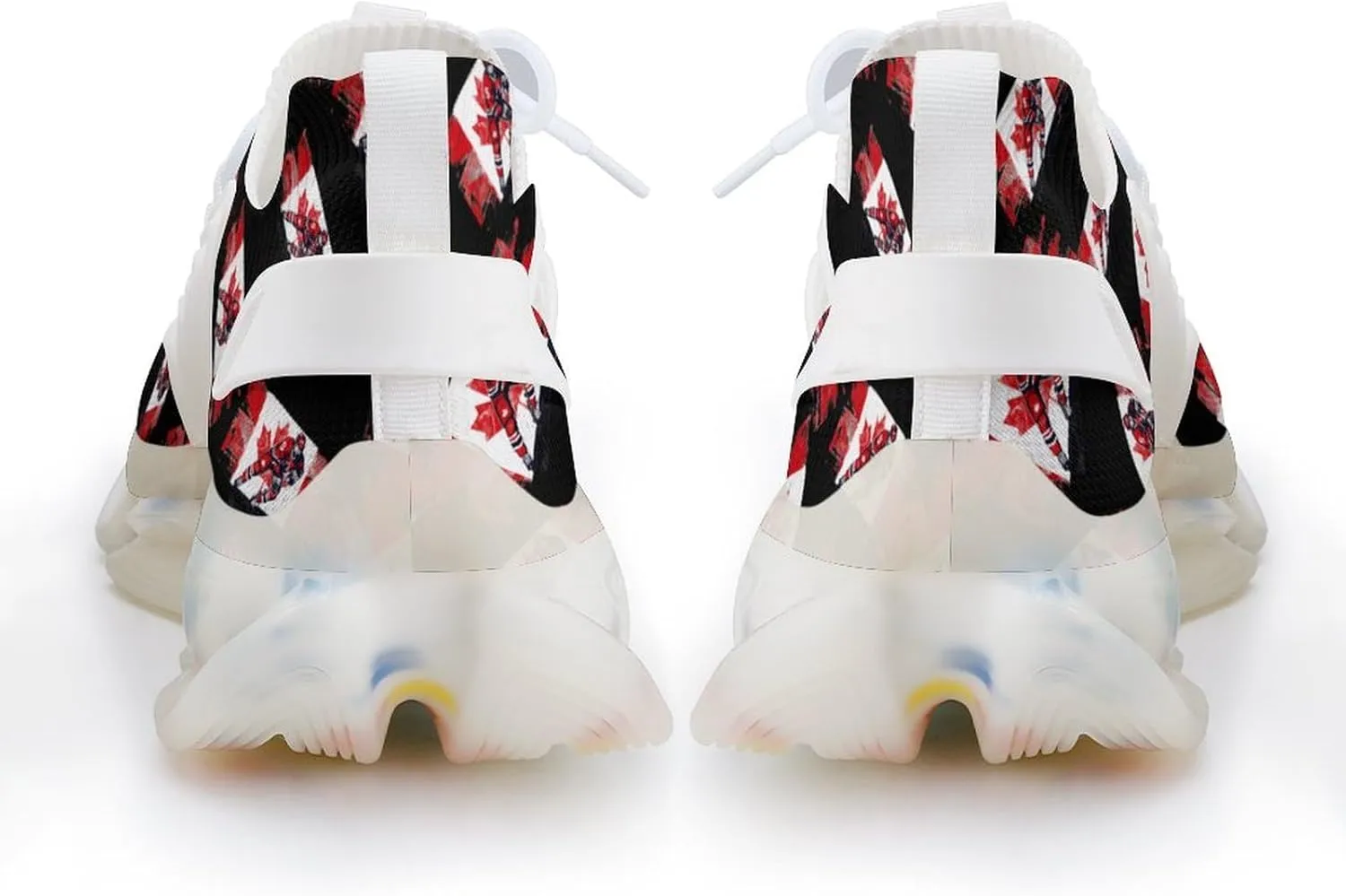Hockey Player Canadian Flag Men's Running Shoes Lightweight Walking Shoe Breathable Sneaker