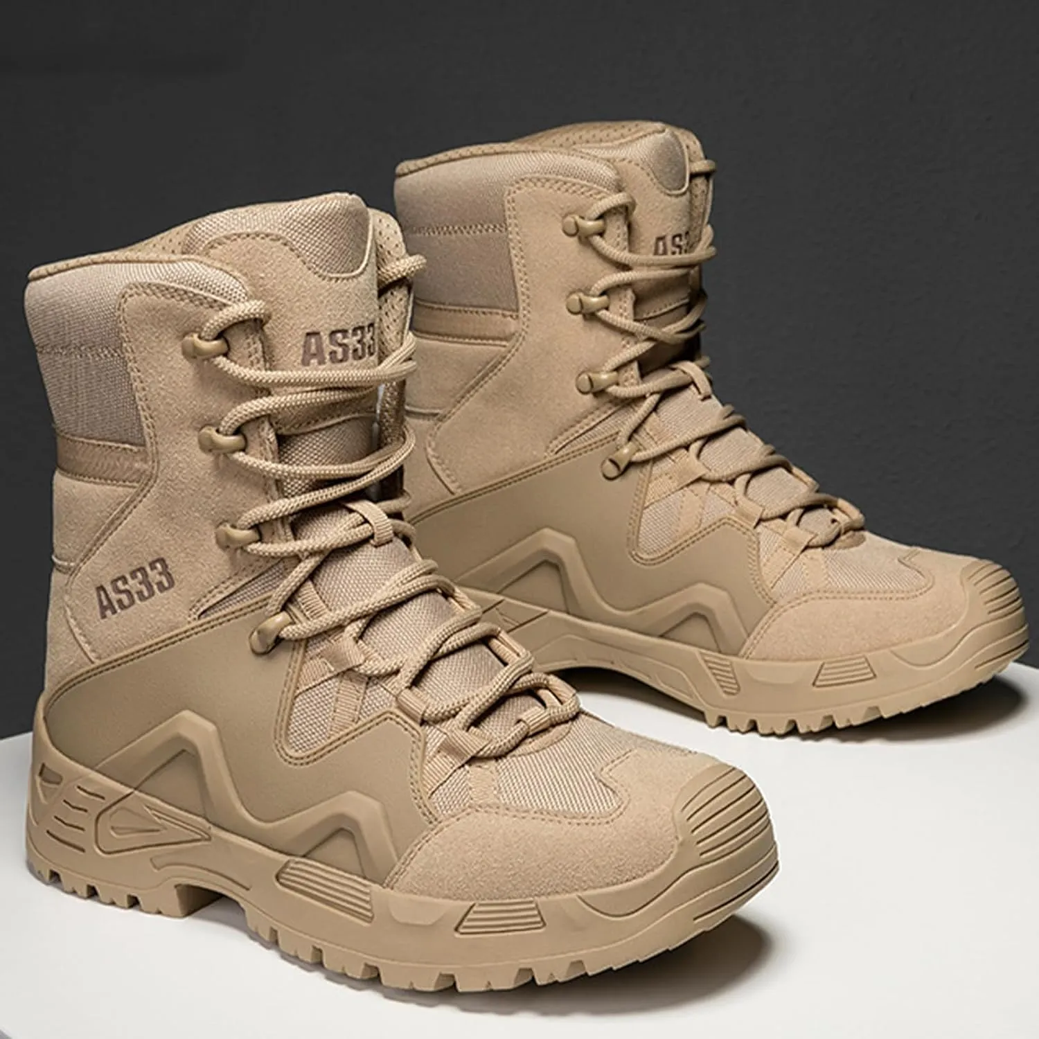 Kervaky Men's military tactical boots work boots desert boots durable boots hiking boots combat boots outdoor boots lightweight boots