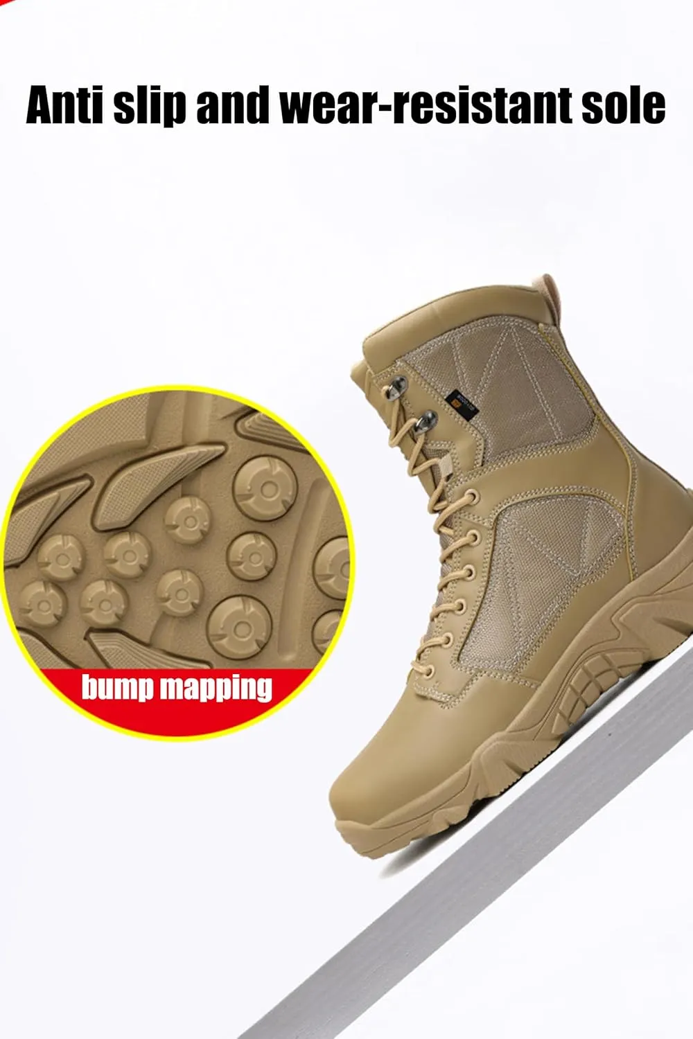 Kervaky Men's tactical boots military combat boots work boots durable boots hiking boots lightweight boots desert boots