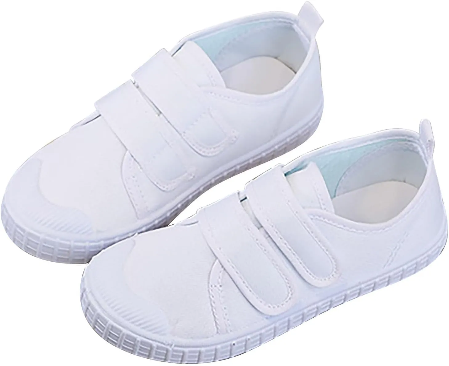 Kids Sneakers Kid's Classic Slip On Canvas Shoes Girls White Sneaker Tennis Shoes Light Weight Comfortable Causal Shoes