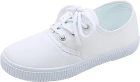 Kids Sneakers Kid's Classic Slip On Canvas Shoes Girls White Sneaker Tennis Shoes Light Weight Comfortable Causal Shoes