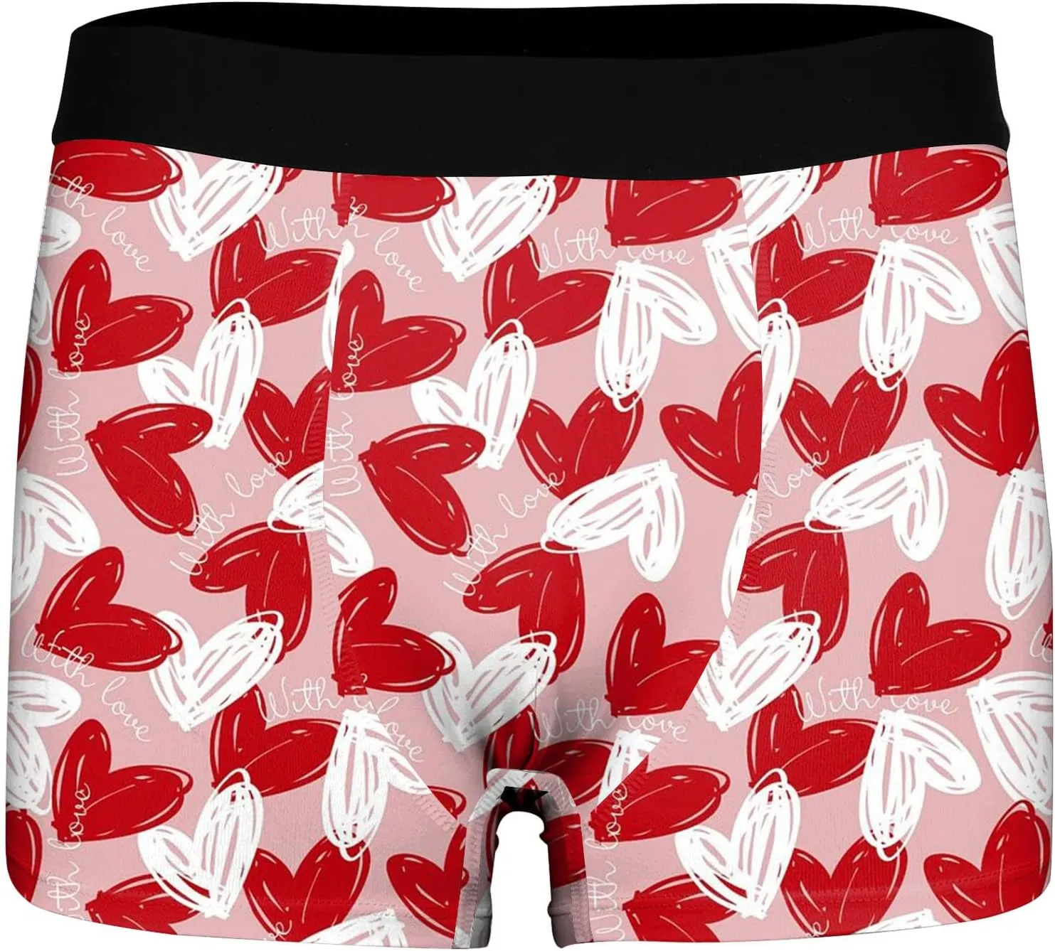 Kiss Me Underwear For Men Kiss Marks Soft Stretch Boxer Briefs Funny Graphic Prints Pants Breathable Underwear