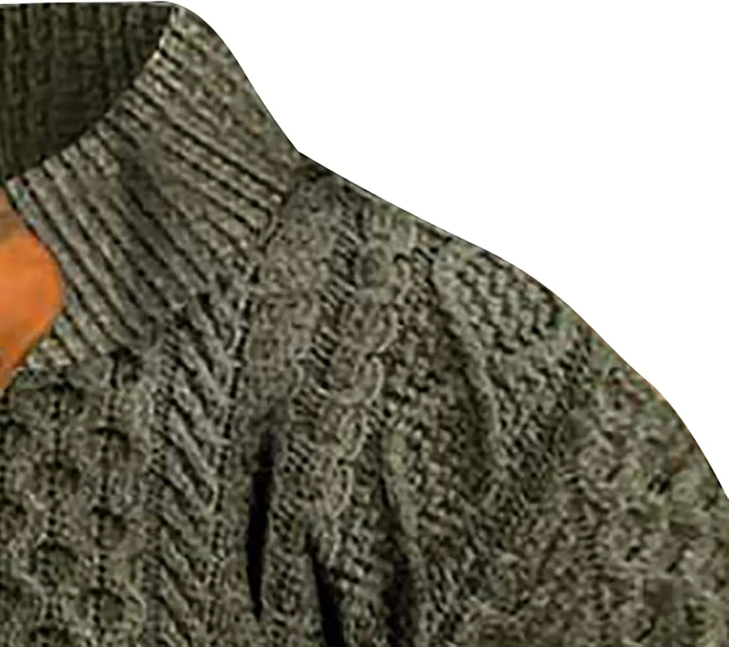 LCMTWX Men's Cashmere Long Sleeve Sweatshirt Sweater Men's Outdoor Tactical Sweatshirt Crewneck Sweatshirt Dress Collar