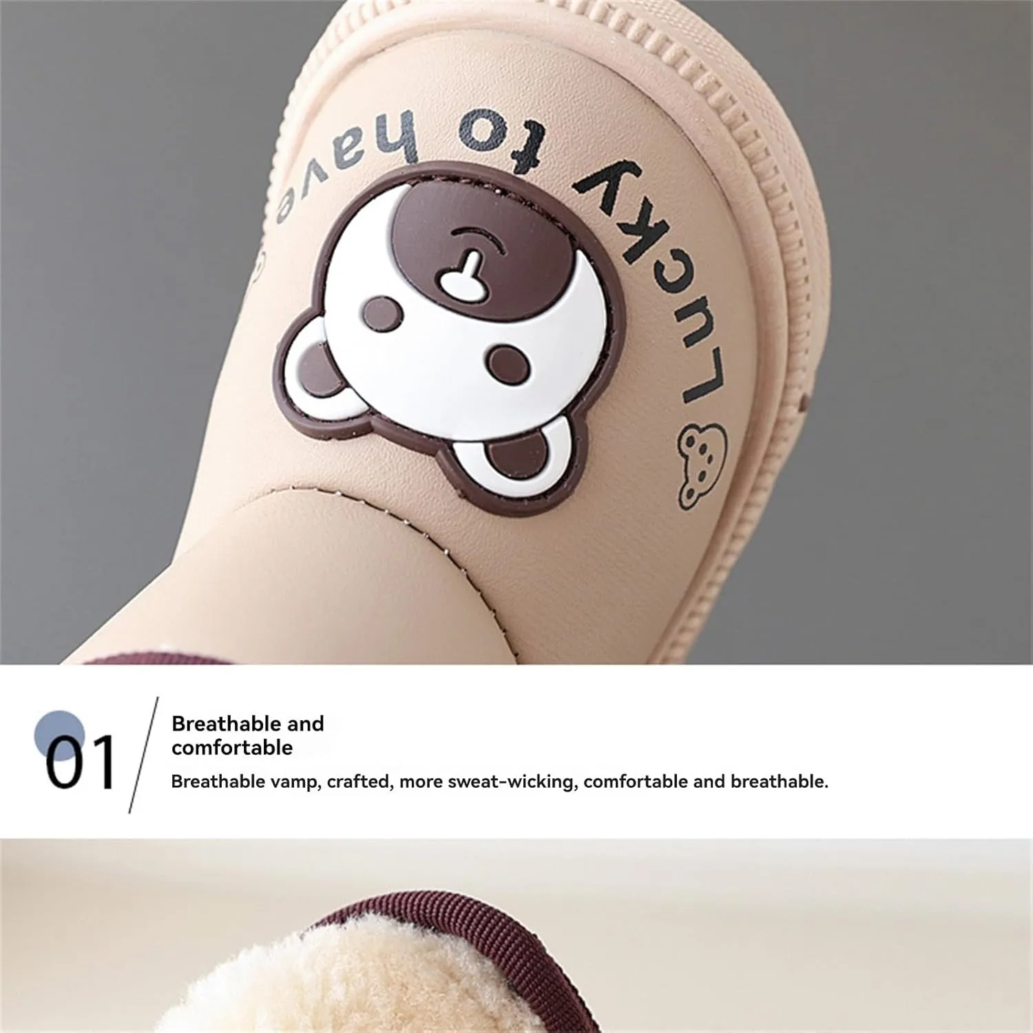 Light Up Shoes Wide Toe Box Warm Snow Boots Slip On Ankle Boots Toddler Luminous Shoes Cold Weather Boots