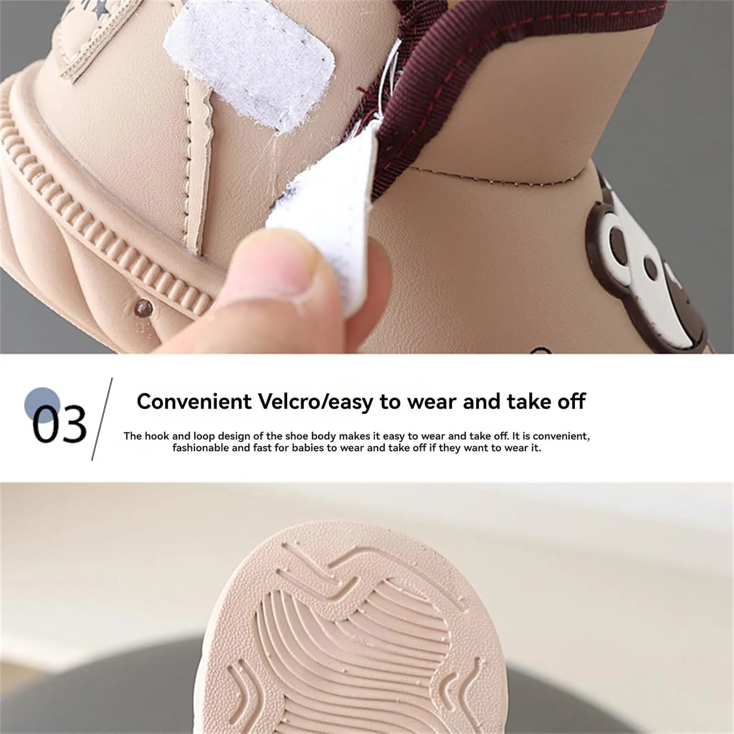 Light Up Shoes Wide Toe Box Warm Snow Boots Slip On Ankle Boots Toddler Luminous Shoes Cold Weather Boots