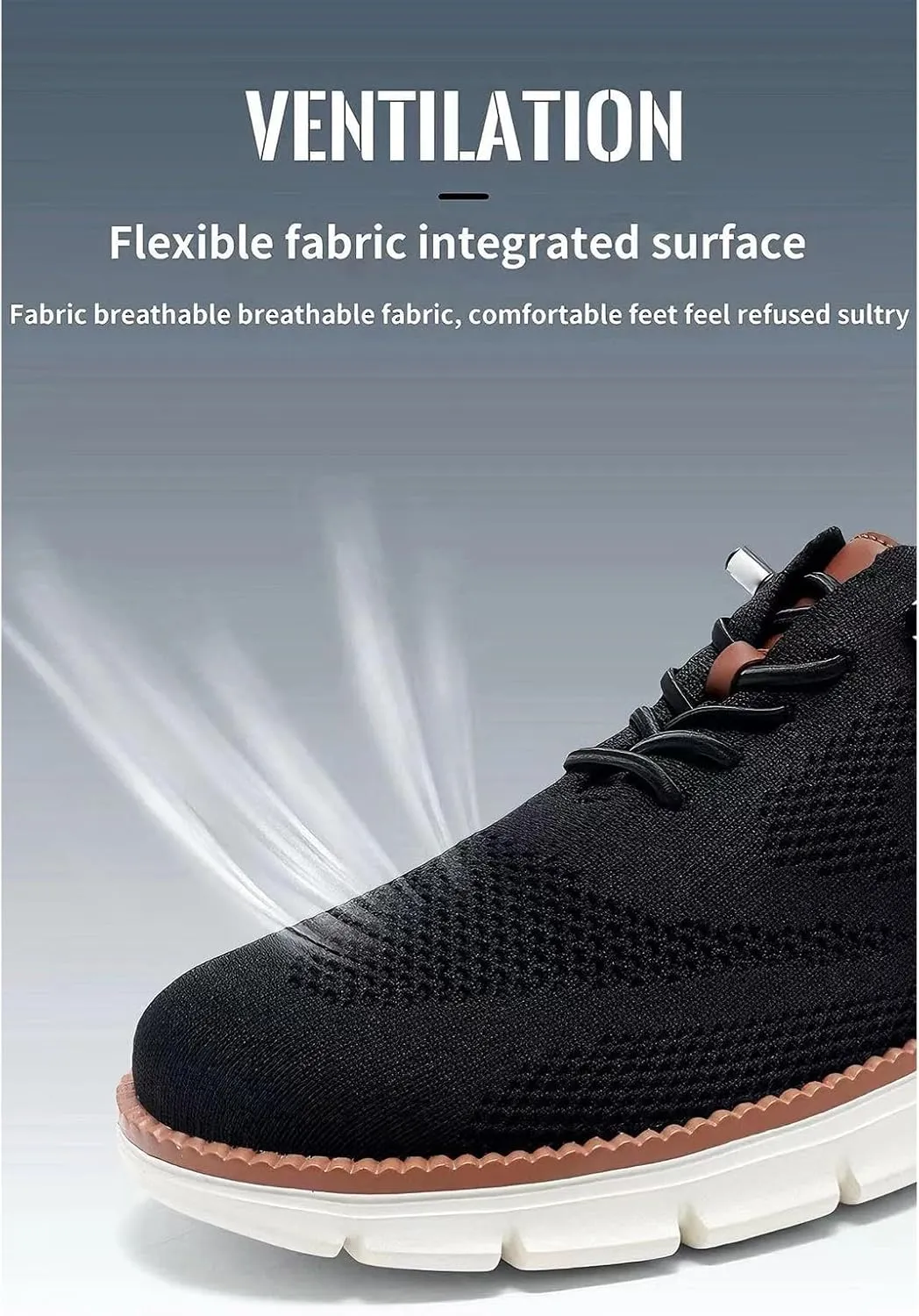 Loafers for Men Lightweight Soft Sole & Wide Toe Box Walking Shoes,Lace Up Breathable Comfortable Sneakers,Summer Casual Mesh Slip On Shoes with Arch Support