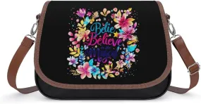 Magic Magical Graphic Messenger Bag for Women PU Leather Crossbody Bags Shoulder Handbags Purse