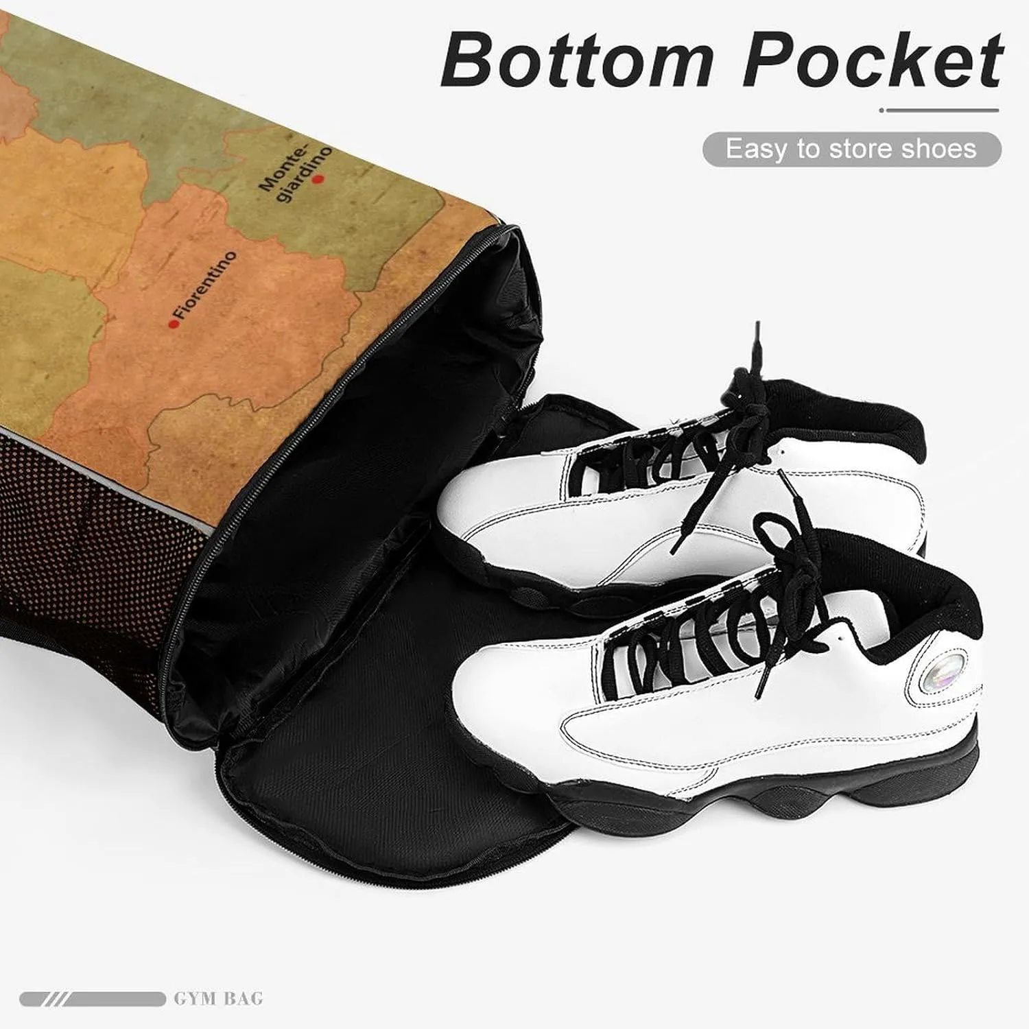 Map of South Africa Storage Bag Drawstring Sports Pocket Backpack, Shoe Bags, Multi-Function Bags