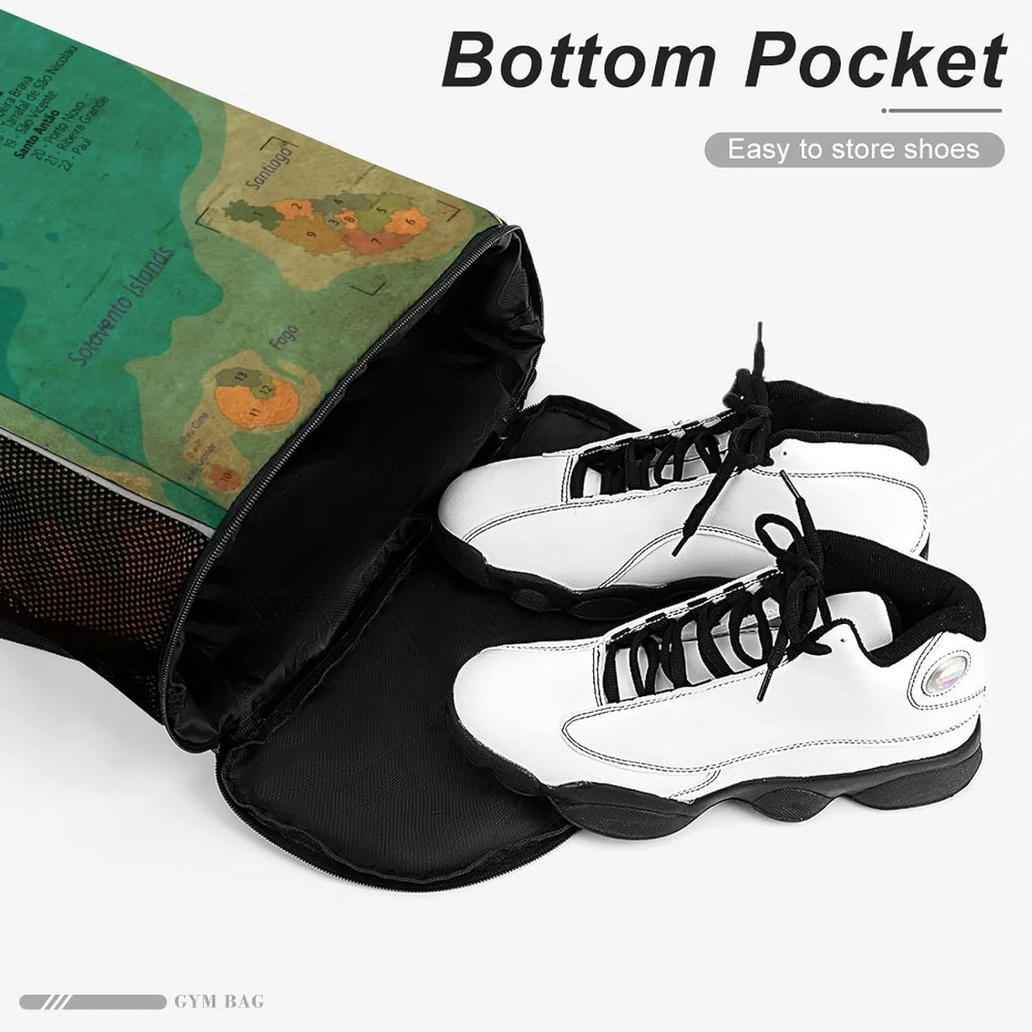 Map of Zambia Storage Bag Drawstring Sports Pocket Backpack, Shoe Bags, Multi-Function Bags