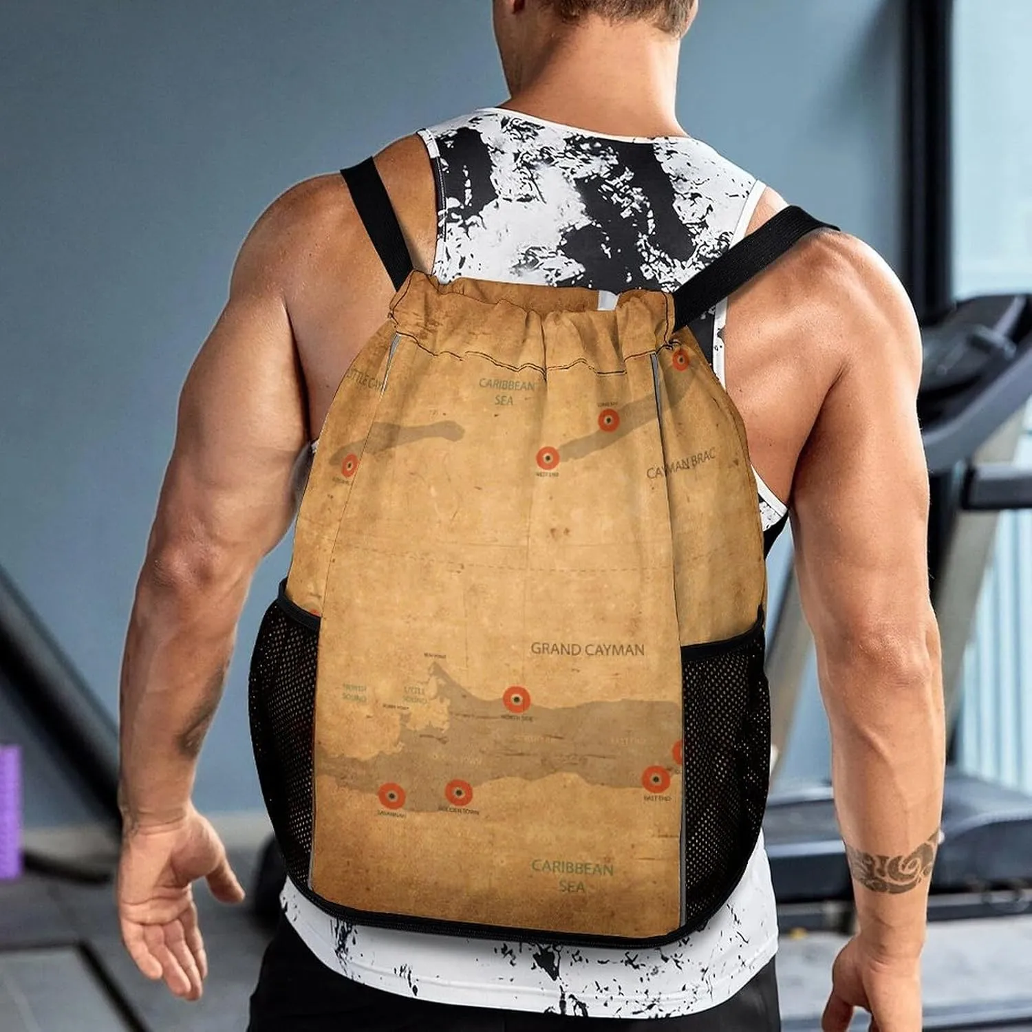 Map of Zambia Storage Bag Drawstring Sports Pocket Backpack, Shoe Bags, Multi-Function Bags
