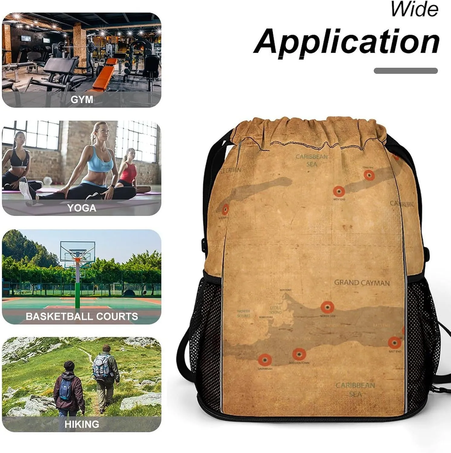 Map of Zambia Storage Bag Drawstring Sports Pocket Backpack, Shoe Bags, Multi-Function Bags