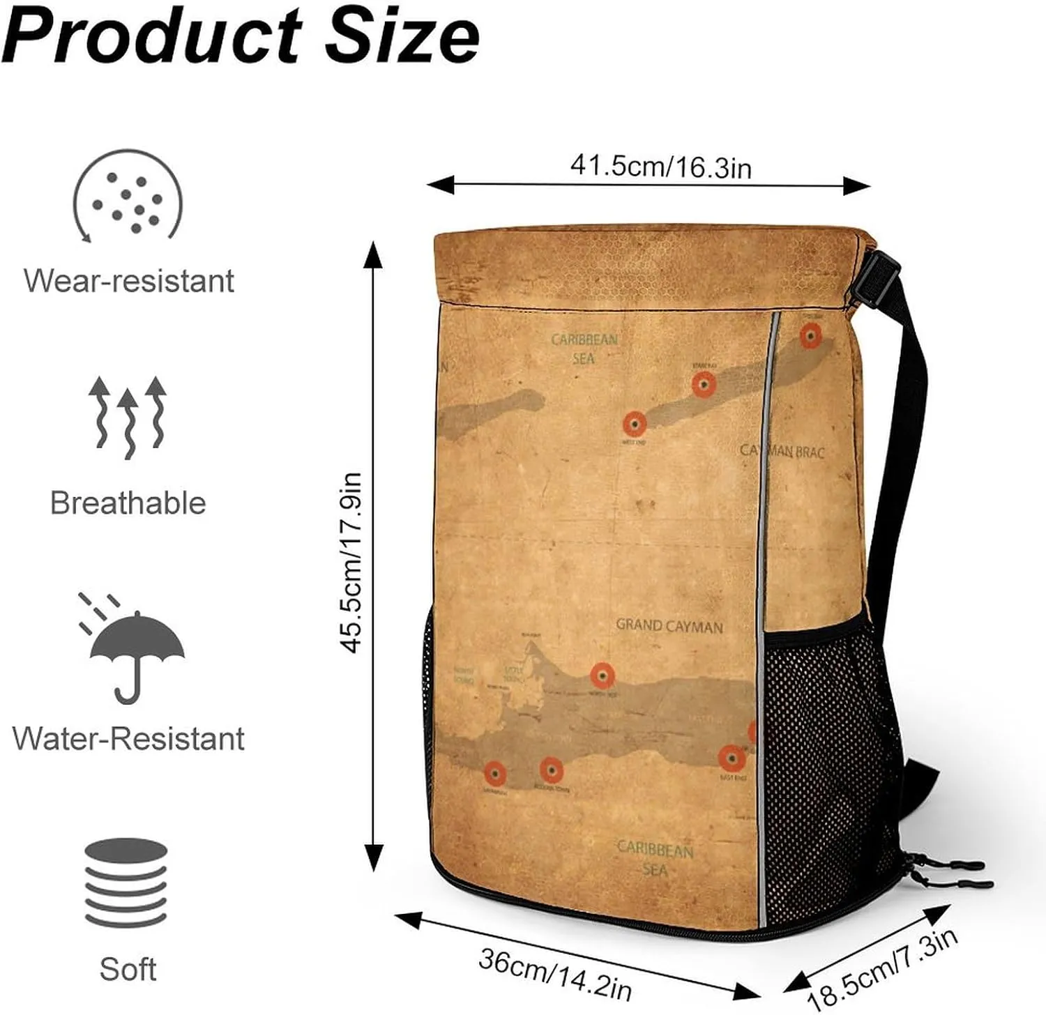 Map of Zambia Storage Bag Drawstring Sports Pocket Backpack, Shoe Bags, Multi-Function Bags