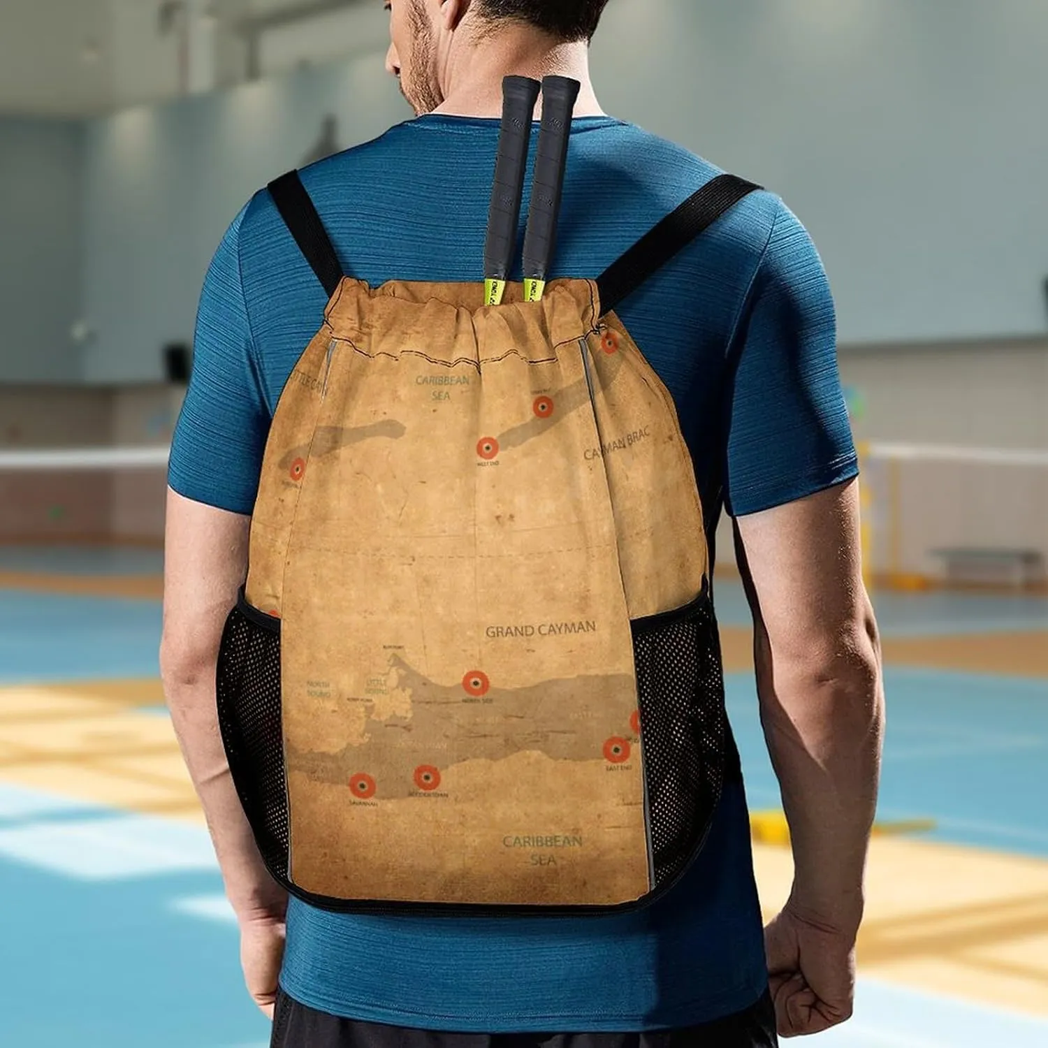 Map of Zambia Storage Bag Drawstring Sports Pocket Backpack, Shoe Bags, Multi-Function Bags