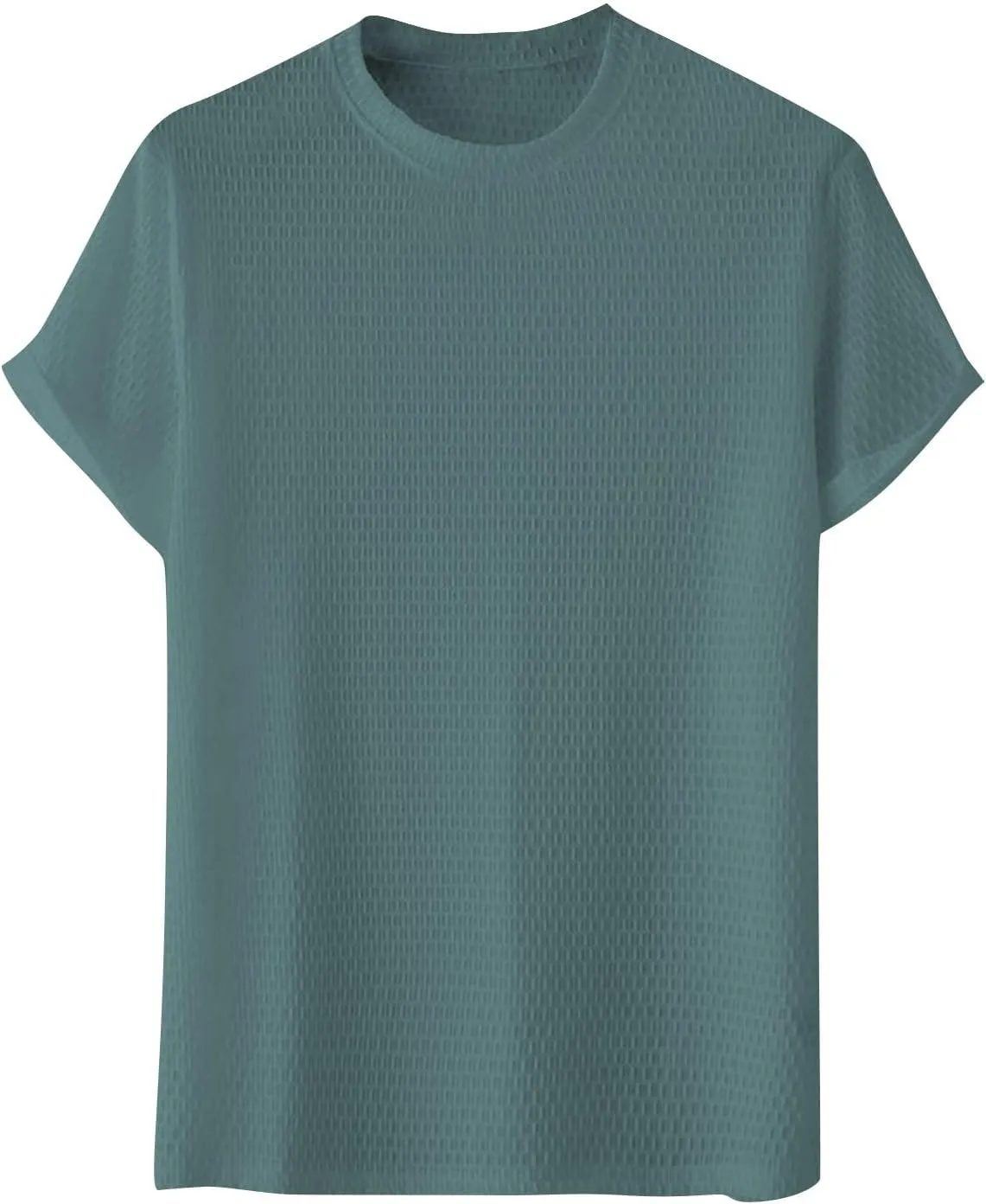 Men Casual Shirts Plus Size Short Sleeve Crewneck Solid Tee Tops Quick Dry Breatheable Mesh Athletic Workout Shirt