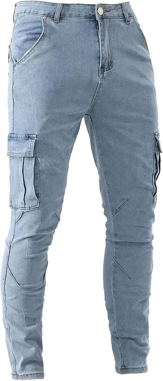 Men Jeans Slim Fit Bell Bottom Jeans Y2k Vintage Relaxed Fit Jeans Casual Regular Fit Flared Leg Denim Pants