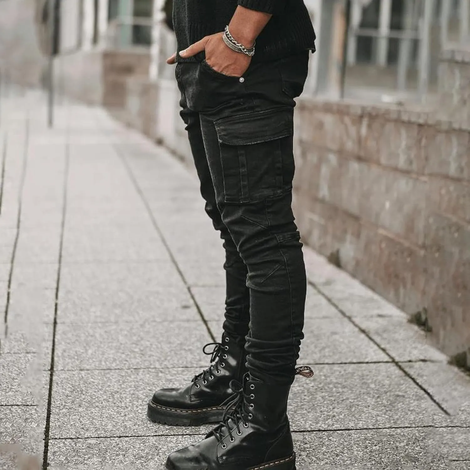 Men Jeans Slim Fit Bell Bottom Jeans Y2k Vintage Relaxed Fit Jeans Casual Regular Fit Flared Leg Denim Pants