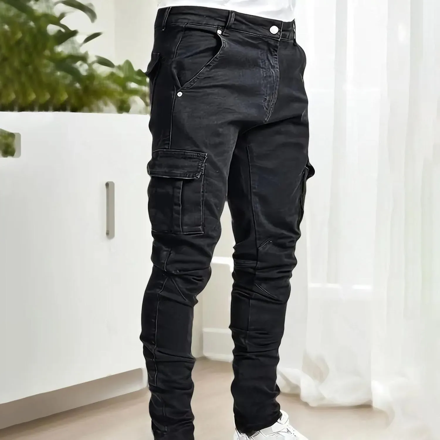 Men Jeans Slim Fit Bell Bottom Jeans Y2k Vintage Relaxed Fit Jeans Casual Regular Fit Flared Leg Denim Pants