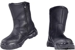 Men Non Slip Snow Boots, Men's Winter Warm Side Zipper Fur Lined Mid Calf Snow Boots, Comfortable Waterproof Hiking Boot, for Cold Weather, Lightweight Outdoor Athletic