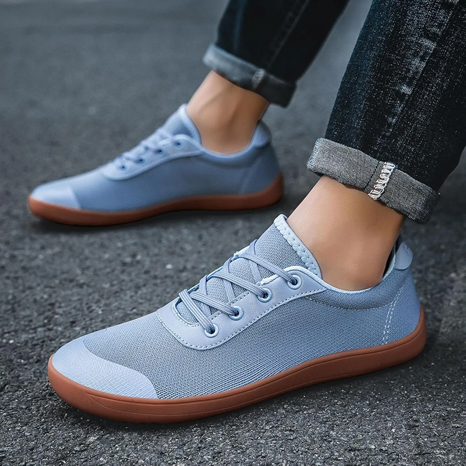 Men Slip on Walking Shoes Comfy Knitted Memory Foam Breathable Fashion Sneakers Non Slip Arch Support Vacation Training Gym Shoes Wide Width