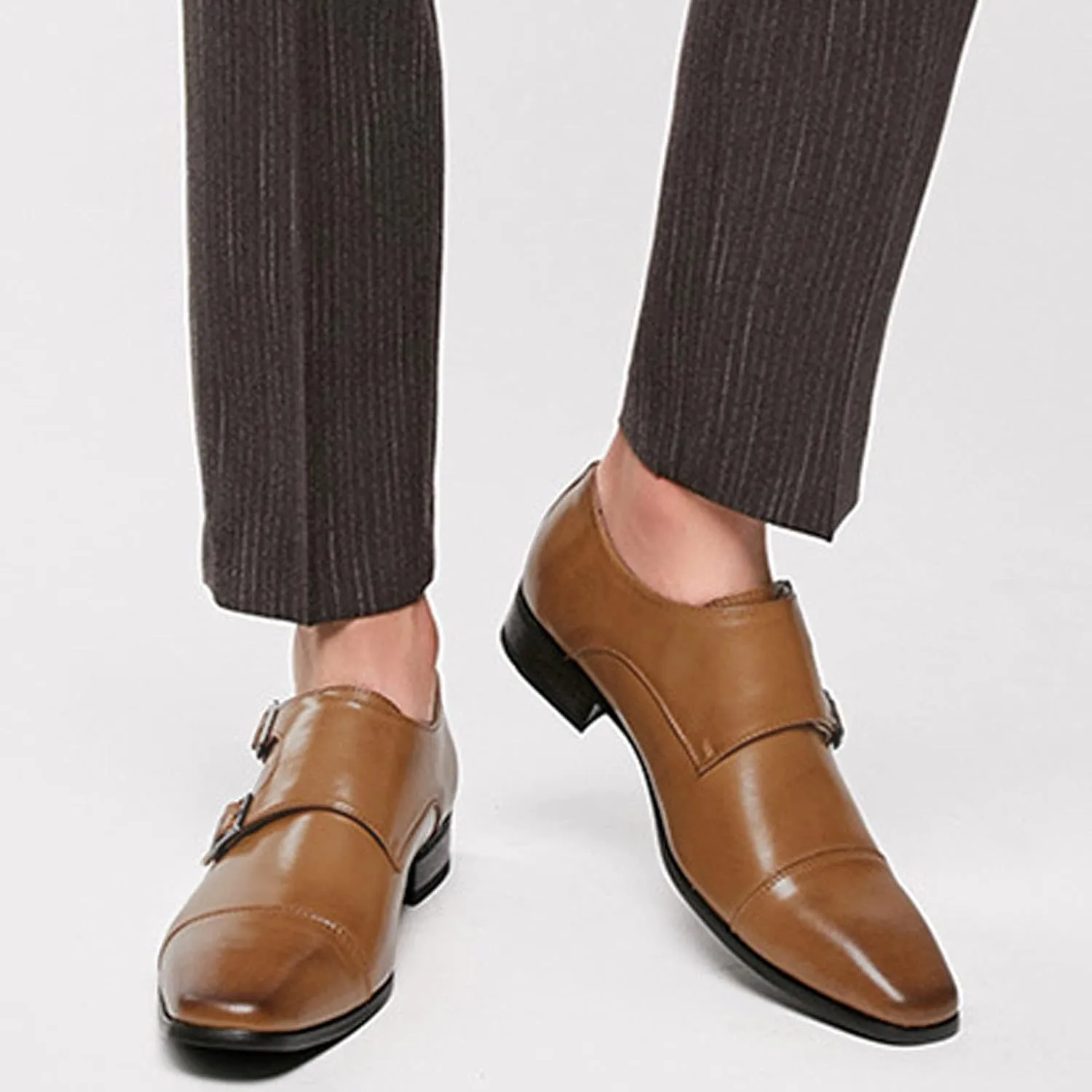 Men Wide Formal Loafers Shoes Mens Shoes Business Leather Shoes Fashion Retro Solid Mens Casual Oxford Shoes Black