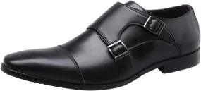 Men Wide Formal Loafers Shoes Mens Shoes Business Leather Shoes Fashion Retro Solid Mens Casual Oxford Shoes Black