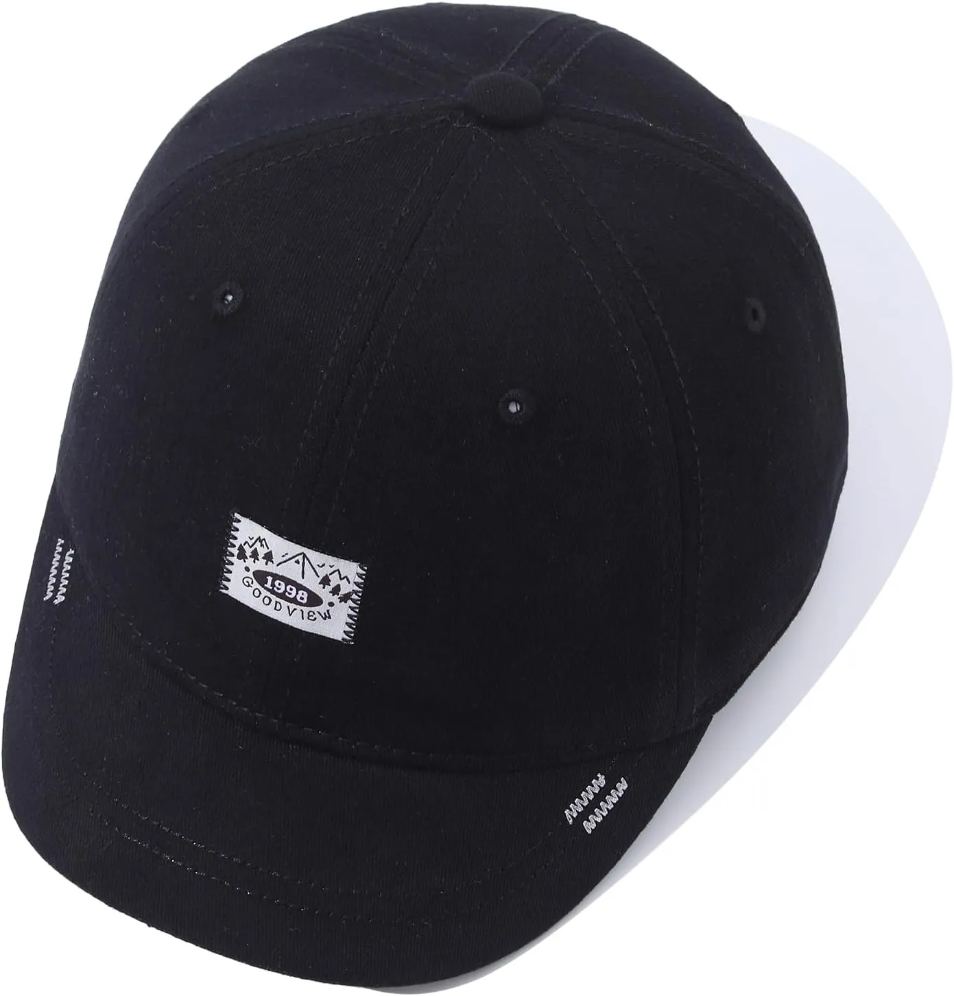 Mens Baseball Cap Short Brim Hats Casual Summer Trucker Hat Low Profile Dad Hats Short Billed Cadet Cap Umpire Hats