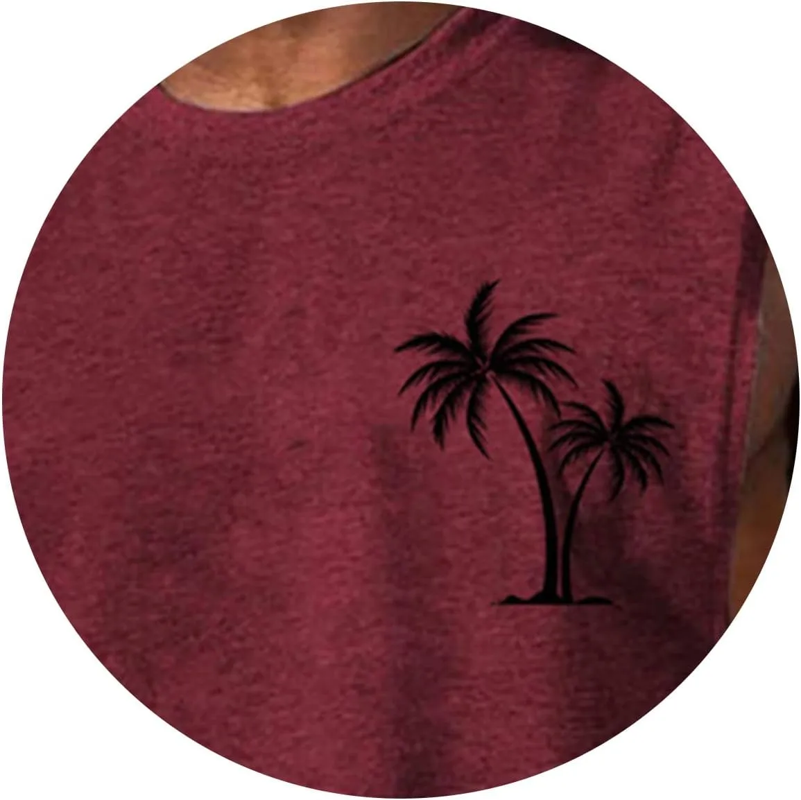 Mens Beach Tank Tops Summer Palm Tree Print Sleeveless Undershirts Hawaiian Vacation Tee Tops Muscle Fit Basic Tees