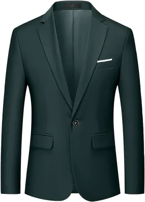 Men's Blazers Slim Fit Business Casual Men Suit Jackets One Button Sport Coat Travel Blazer Lightweight Suit Jacket
