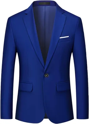 Men's Blazers Slim Fit Business Casual Men Suit Jackets One Button Sport Coat Travel Blazer Lightweight Suit Jacket