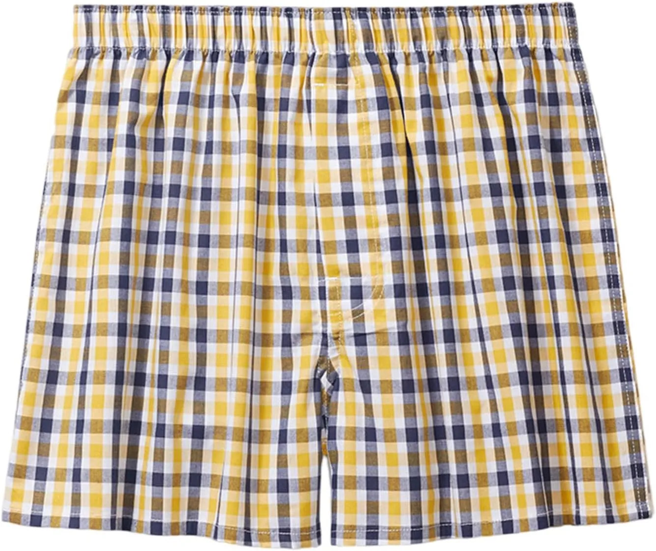 Mens Boxer Shorts Funny Boxers Sleep Short Plaid Cotton Loose Woven Breathable Stretch Boxers Short for Men XX-Large