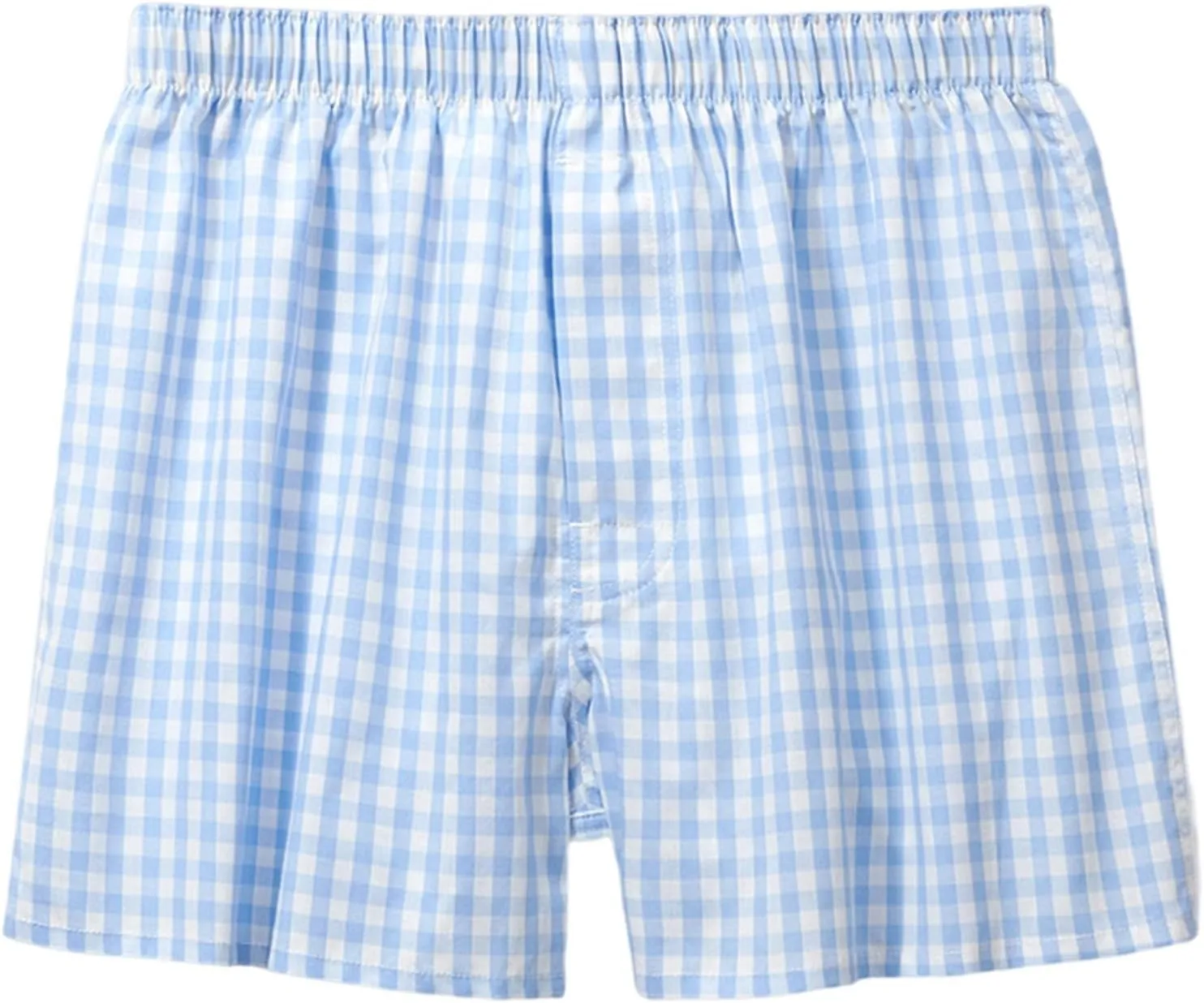 Mens Boxer Shorts Funny Boxers Sleep Short Plaid Cotton Loose Woven Breathable Stretch Boxers Short for Men XX-Large