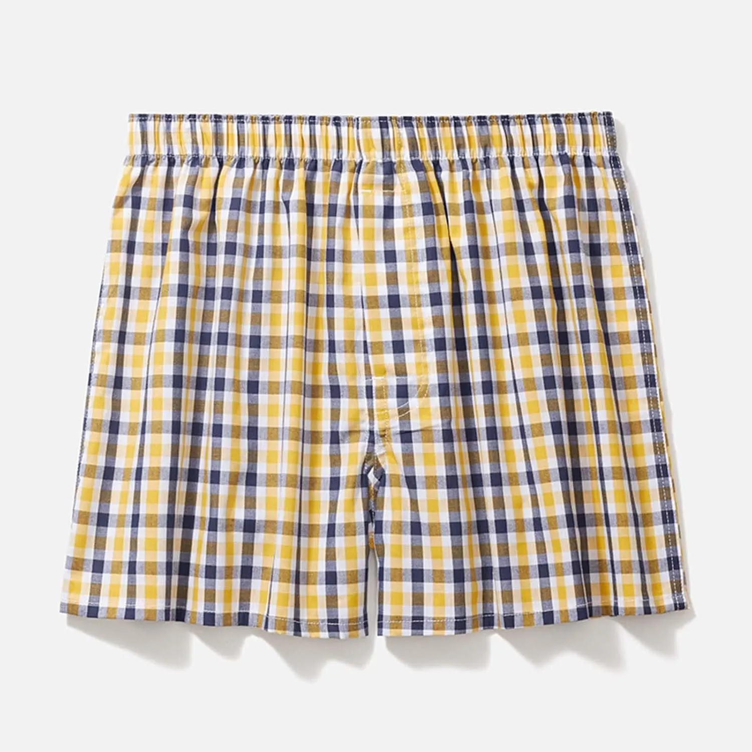 Mens Boxer Shorts Funny Boxers Sleep Short Plaid Cotton Loose Woven Breathable Stretch Boxers Short for Men XX-Large