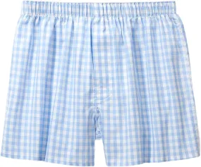 Mens Boxer Shorts Funny Boxers Sleep Short Plaid Cotton Loose Woven Breathable Stretch Boxers Short for Men XX-Large
