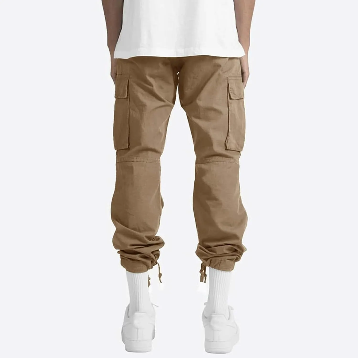 Mens Cargo Pants Casual Athletic Joggers Pants Loose Fit Straight Sweatpants with Multil Pockets Outdoot Hiking Pants