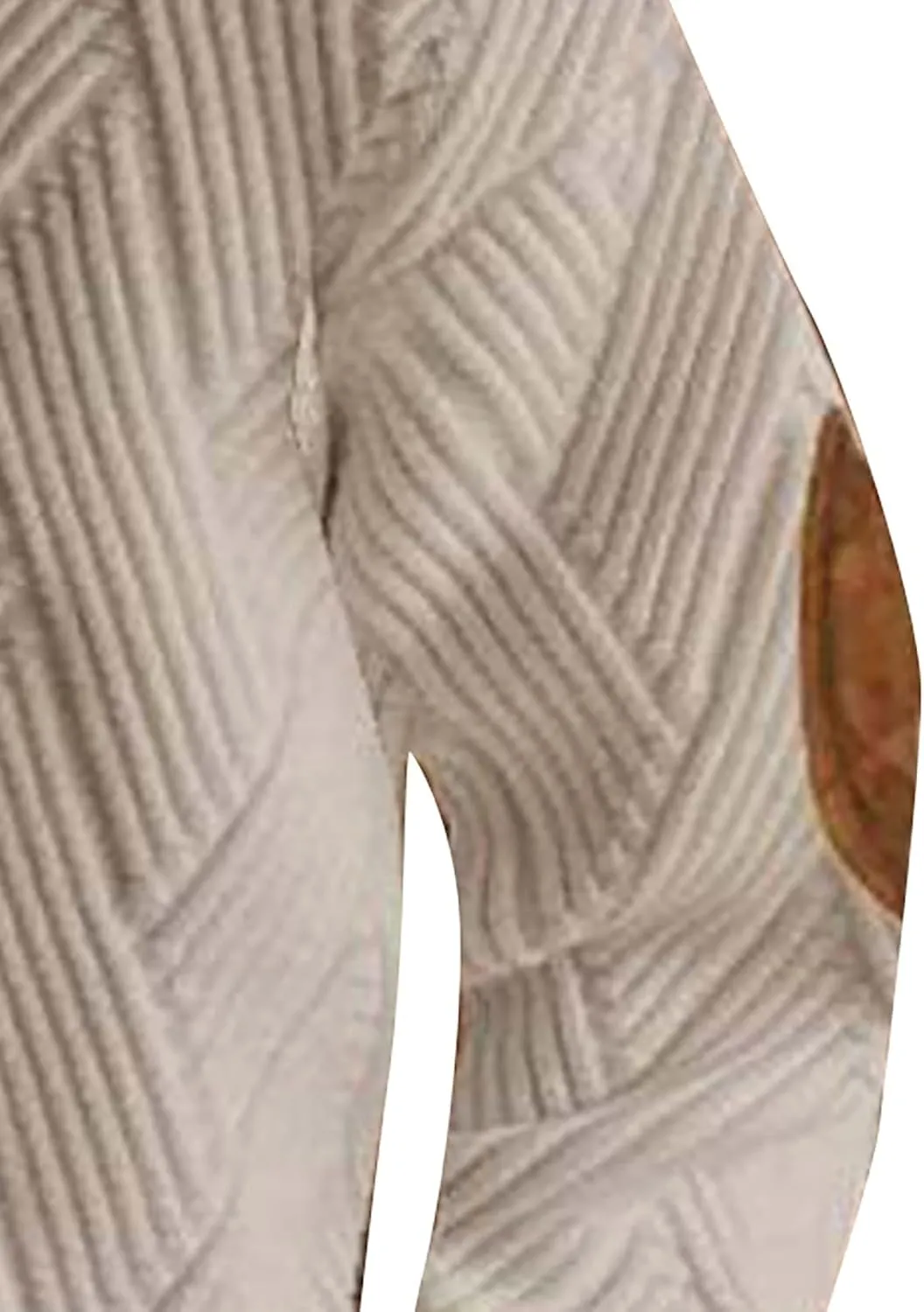 Men's Cashmere Long Sleeve Sweatshirt Day Casual Fashion Soft And Comfortable Small Print Long Sleeved Button