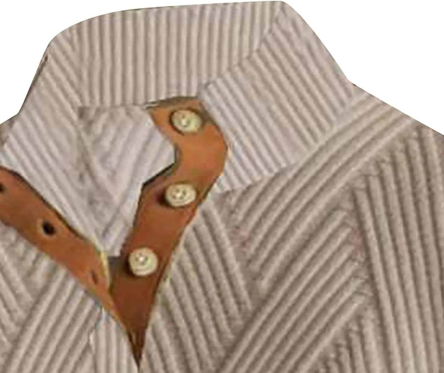 Men's Cashmere Long Sleeve Sweatshirt Day Casual Fashion Soft And Comfortable Small Print Long Sleeved Button