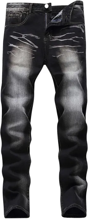Men's Casual Autumn Hip Hop Loose Middle Waist Denim Long Pants Men's Jeans Jeans Men Straight Leg Jeans