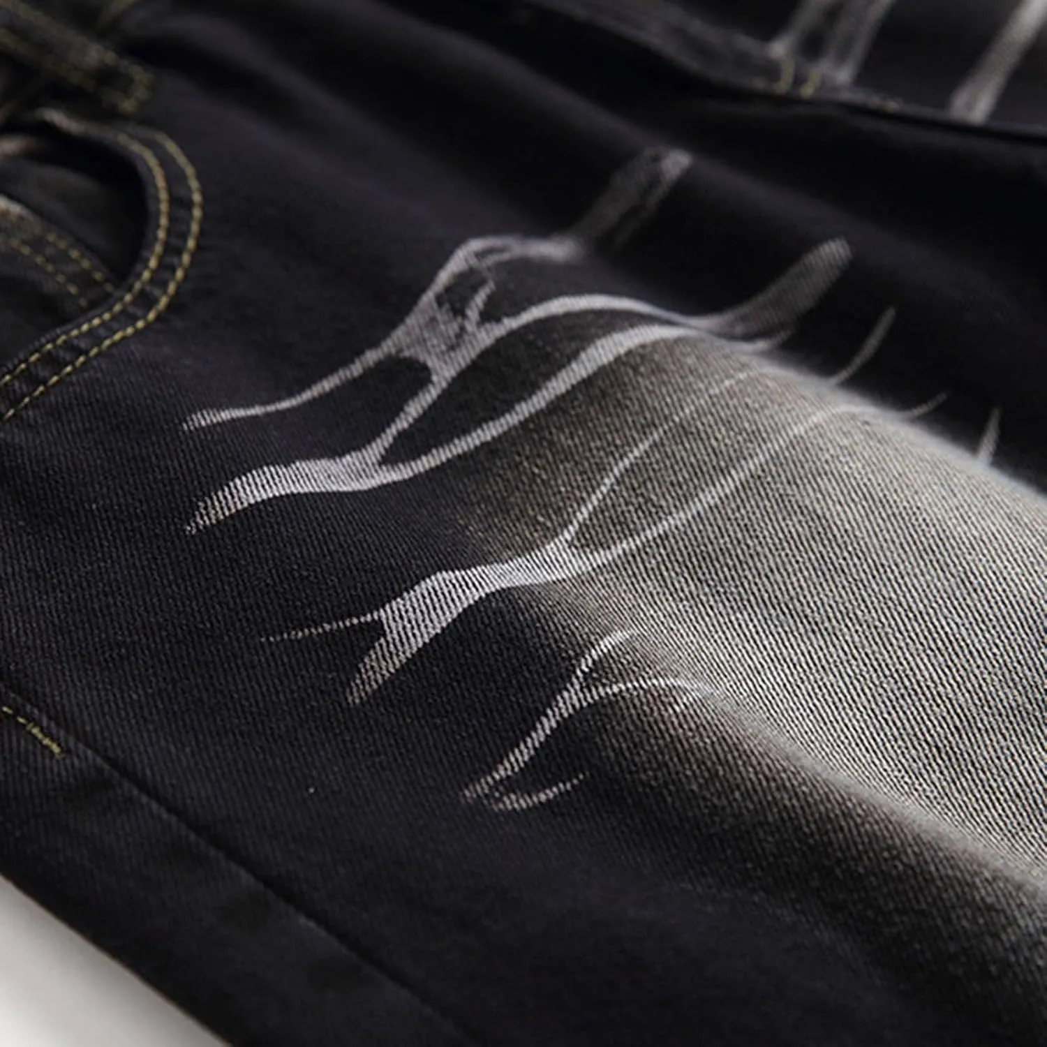 Men's Casual Autumn Hip Hop Loose Middle Waist Denim Long Pants Men's Jeans Jeans Men Straight Leg Jeans