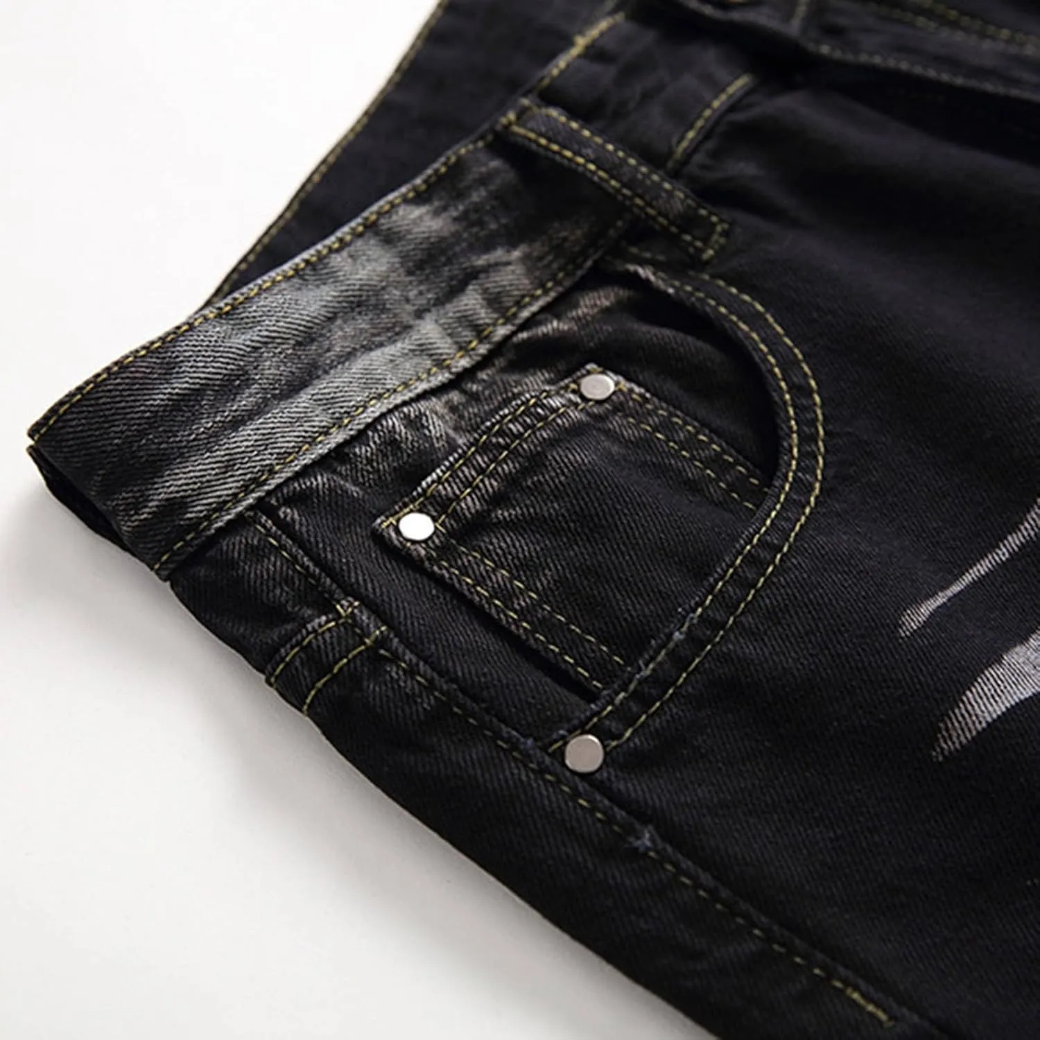 Men's Casual Autumn Hip Hop Loose Middle Waist Denim Long Pants Men's Jeans Jeans Men Straight Leg Jeans