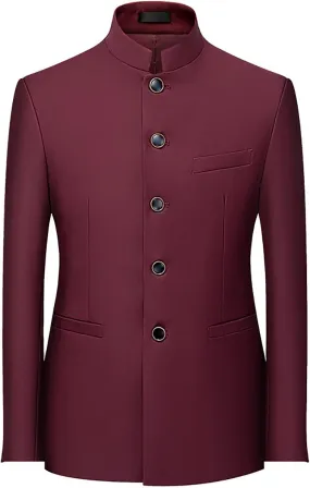 Mens Casual Blazer Sport Coat Vintage Blazer Suit Jacket Lightweight Business Jackets Slim Fit Suit Jackets