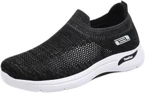 Men's Casual Dress Oxfords Shoes Knit Fashion Dress Sneakers Slip-On Shoes with Non-Slip Sole Casual Summer Breathable Soft Sole Loafers