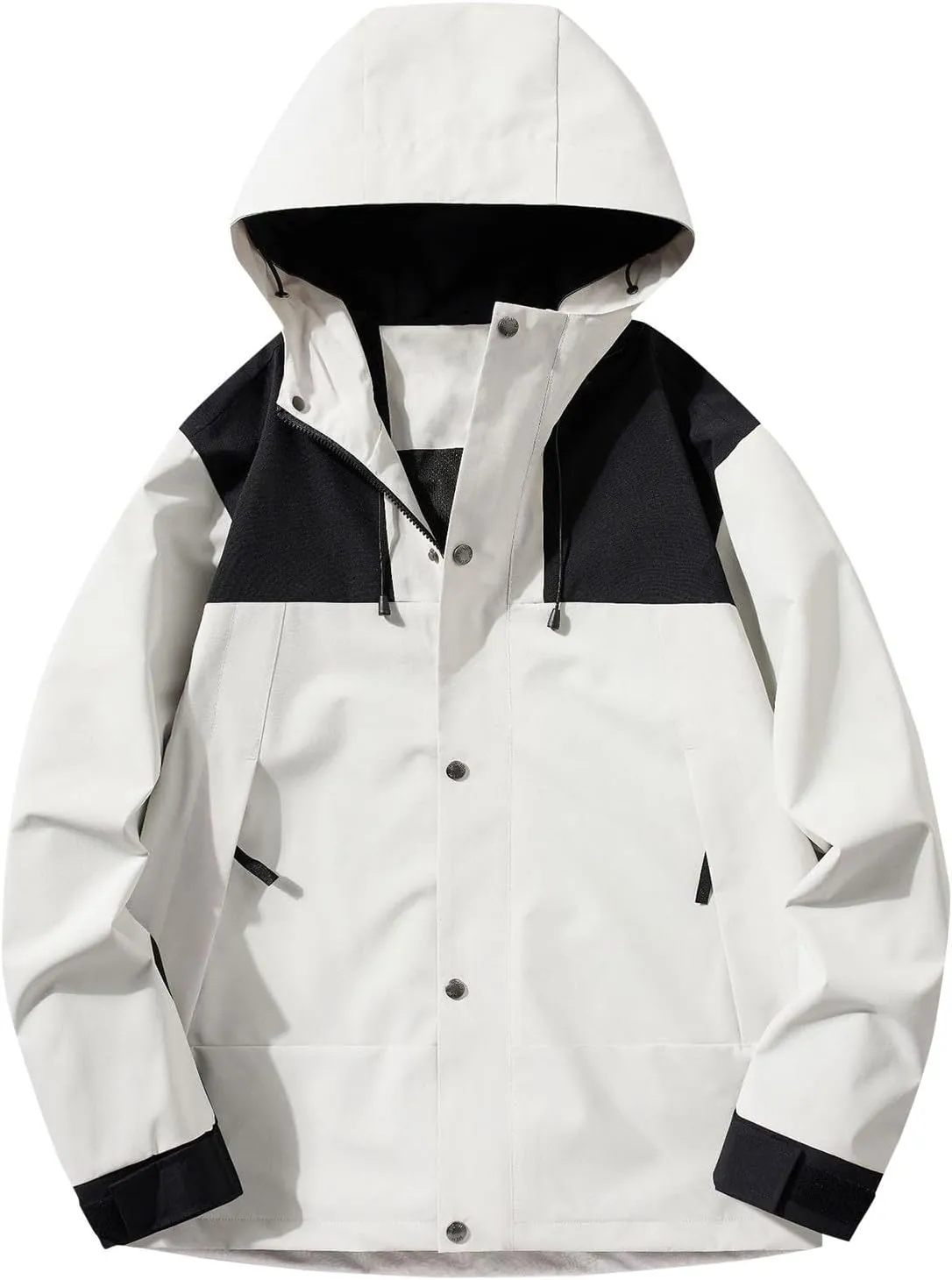 Men's Cycling Rain Jackets Water Resistant Mountaineering Windbreaker Lightweight Hooded Hiking Jacket Full Zip Hoodies Thin