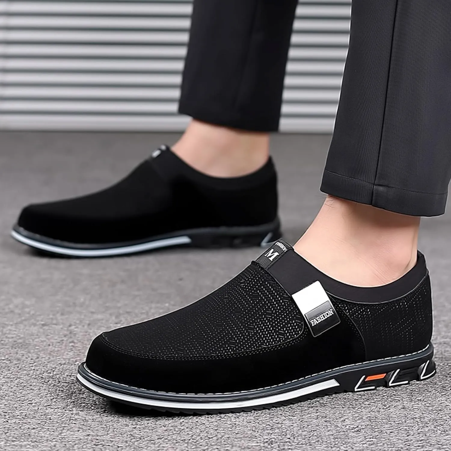 Mens Dark Brown Business Casual Shoes Men Leather Shoes Fashionable and Casual Style New Flat Bottomed Soft Sole Slip On Comfortable Slip On Large Size Men Dress Shoes Brown Loafers