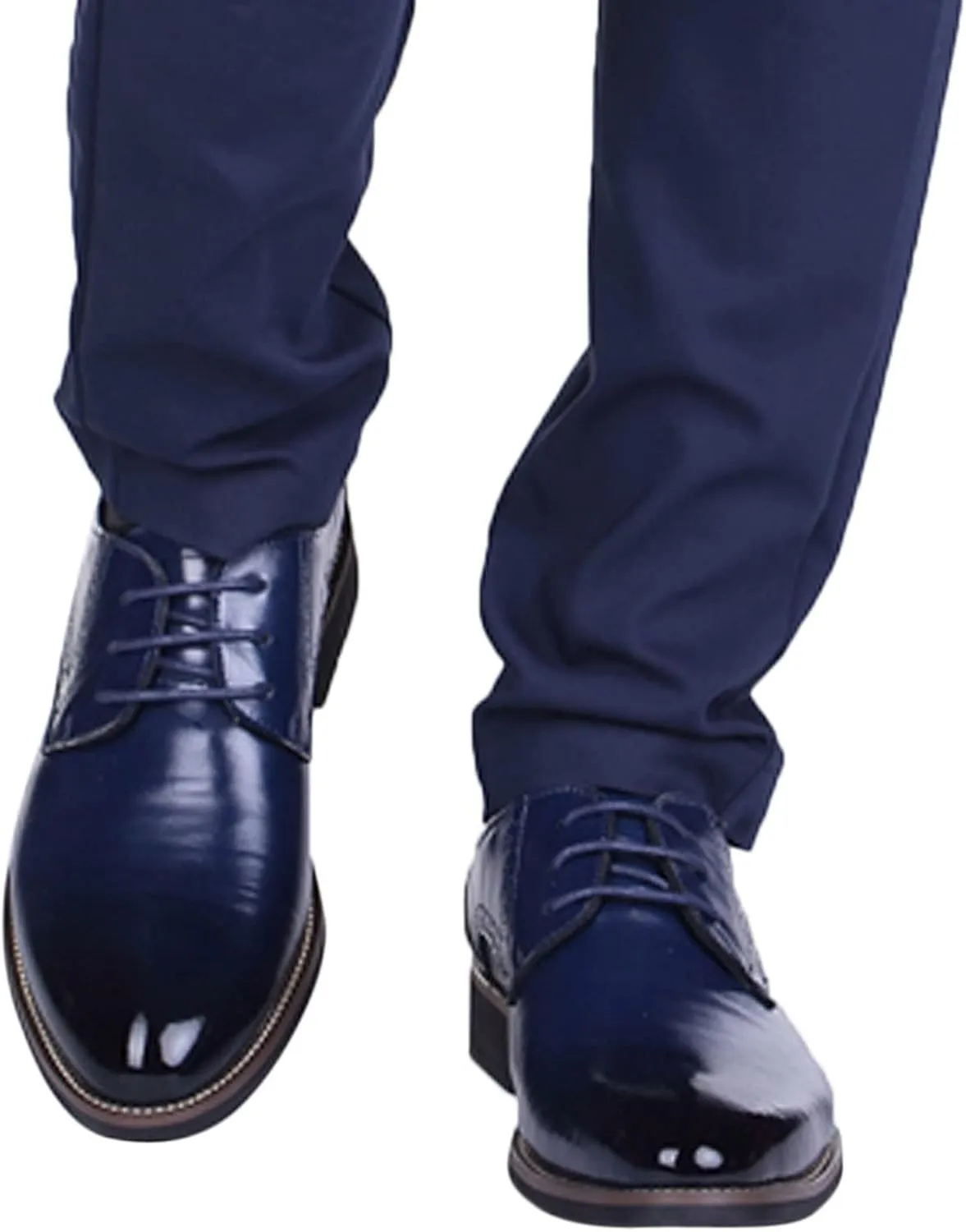 Men's Dress Shoe Slip On Classical Style Shoes for Men Slip On PU Leather Low Rubber Sole Block Heel Work Men's Italian Dress Shoes