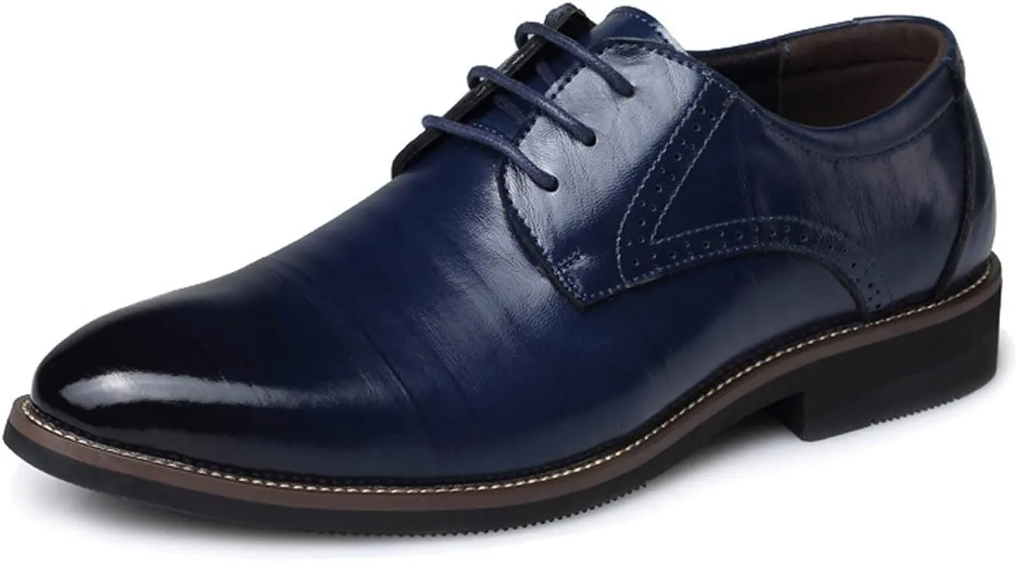 Men's Dress Shoe Slip On Classical Style Shoes for Men Slip On PU Leather Low Rubber Sole Block Heel Work Men's Italian Dress Shoes