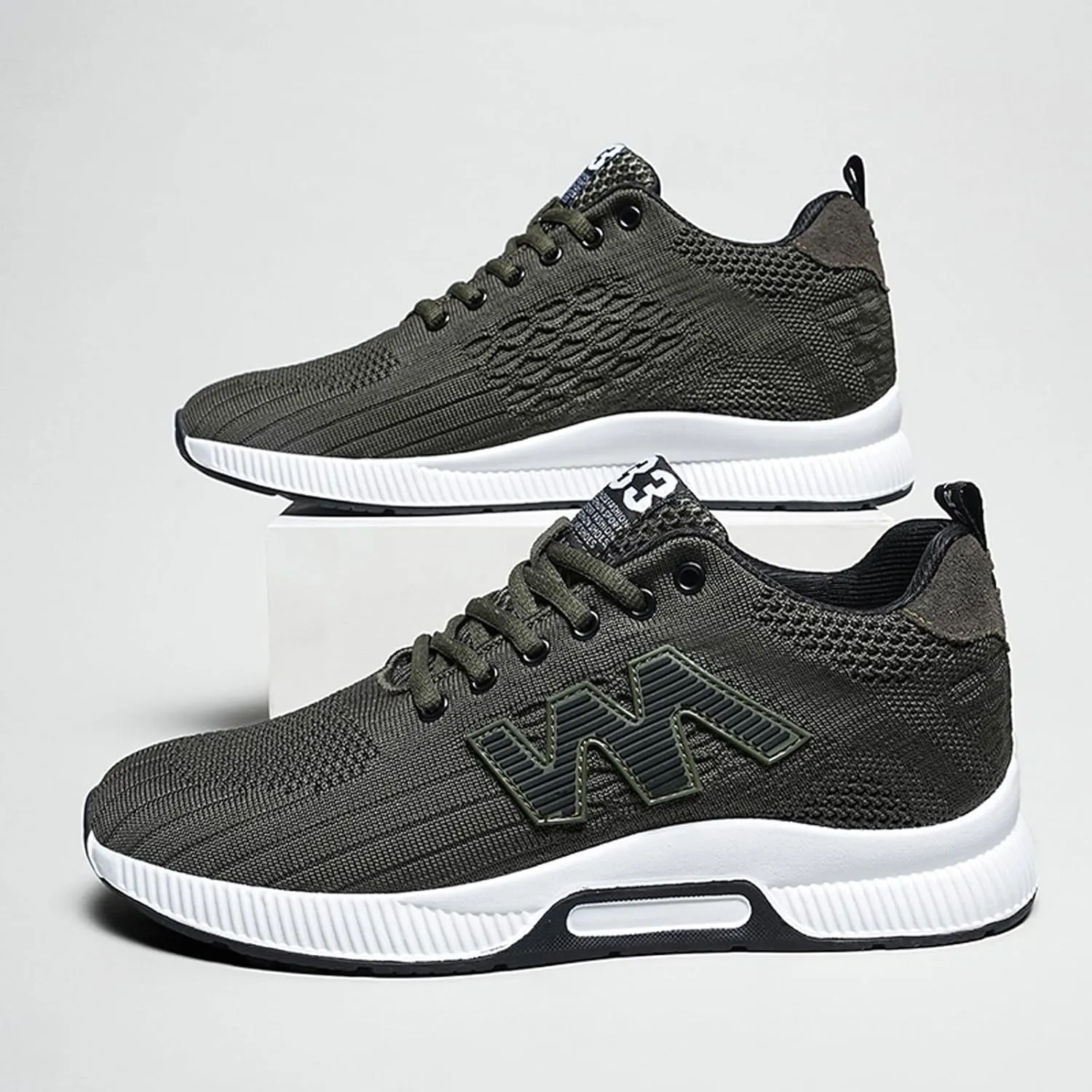 Mens Elevator Sneakers 2.36 Inchs Invisible Height Increasing Elevator Shoes Taller Lace up Hidden Heel Lift Shoes Trainers Fashion Sneakers