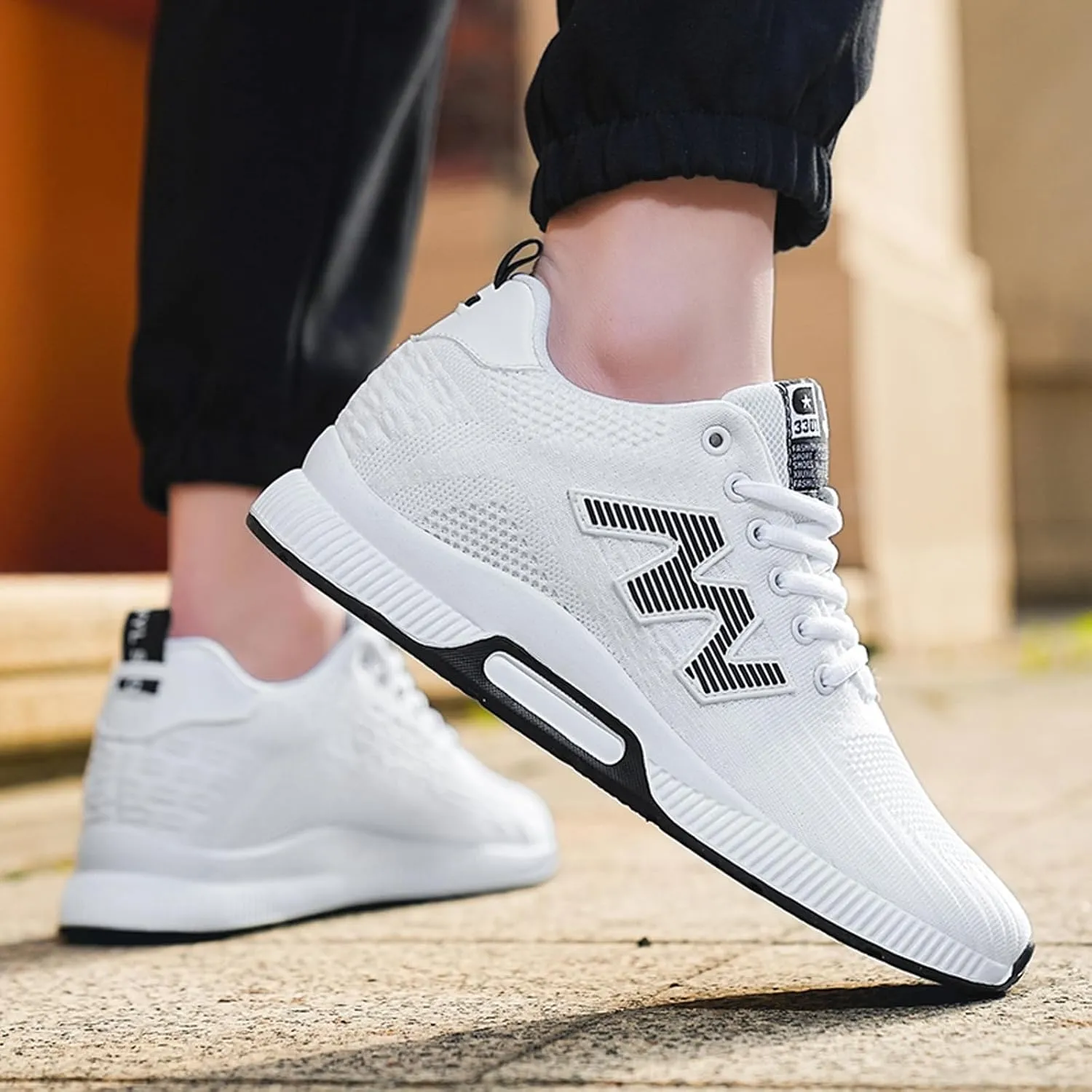 Mens Elevator Sneakers 2.36 Inchs Invisible Height Increasing Elevator Shoes Taller Lace up Hidden Heel Lift Shoes Trainers Fashion Sneakers