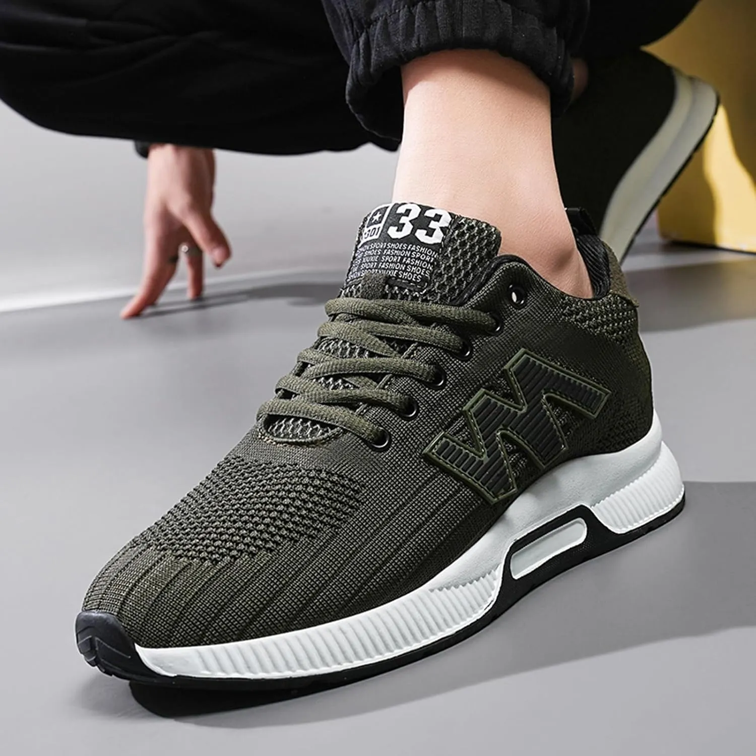 Mens Elevator Sneakers 2.36 Inchs Invisible Height Increasing Elevator Shoes Taller Lace up Hidden Heel Lift Shoes Trainers Fashion Sneakers