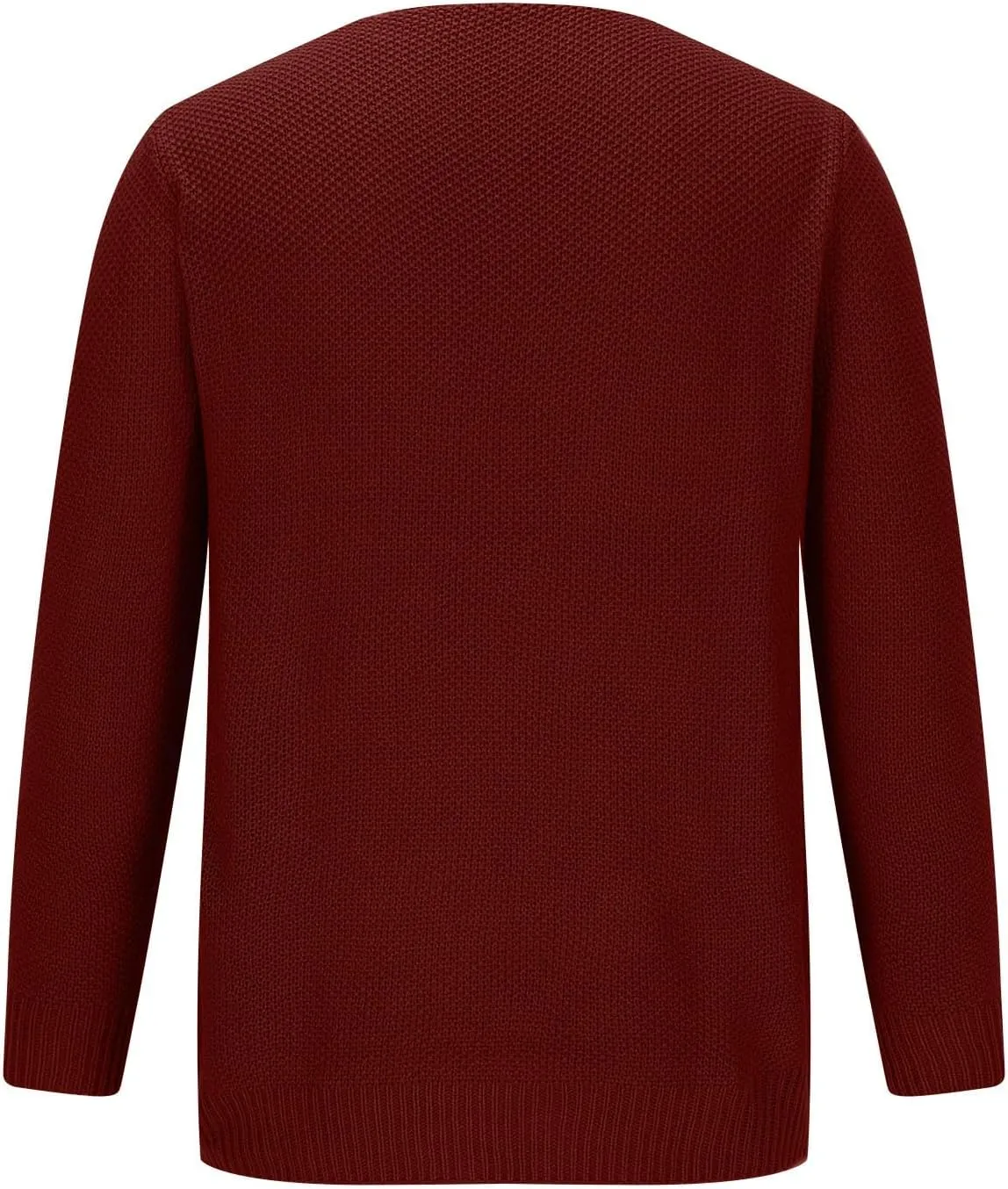 Men's Fashion V-Neck Warm Outdoor Long Sleeve Knitted Sweater Top Lightweight Pullover Knitted Fall Winter Sweaters